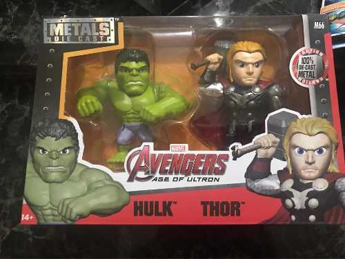 Muñecos De Metal Hulk Y Thor Avengers / Figuras De Metal