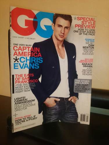 Revista Chris Evans Gentlemen July  Capitan America Moda