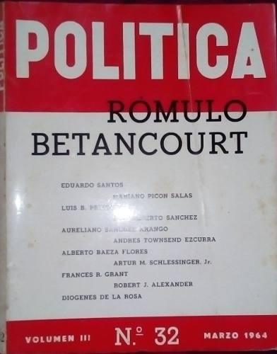 Revista Política, Edición Testimonial A Romulo Bentacourt,