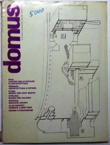 Revista Vintage De Arquitectura Y Diseño Domus Agosto 