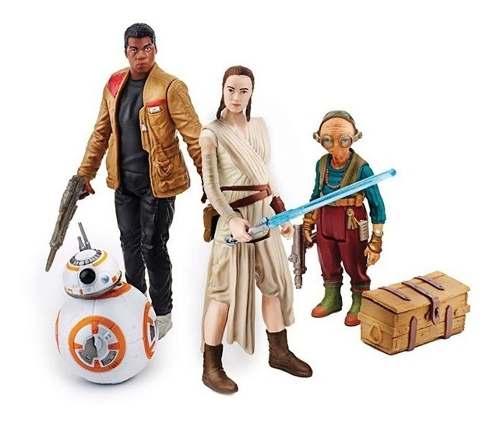 Star Wars Rey, Finn, Bb-8, Maz Pack Figuras 3.75 Originales