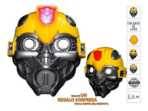 Super Mascara Transformers Bumblebee Con Luces Coloridas