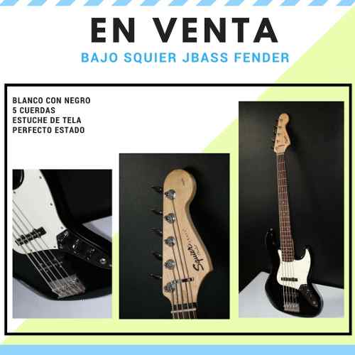Bajo Squier Jbass Fender (5 Cuerdas)