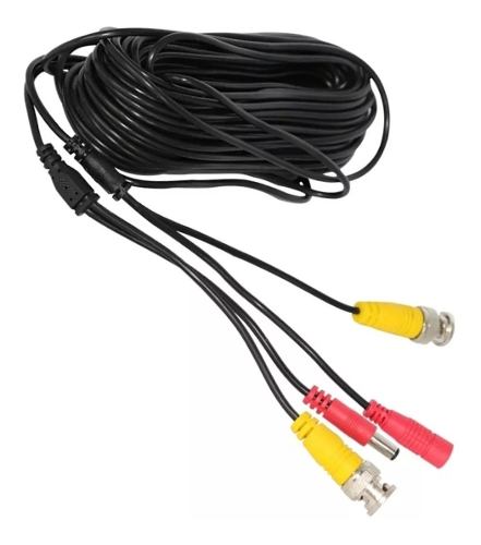 Cable Camara Video Corriente 18 Mts Bnc Plug 12v 18 Metros
