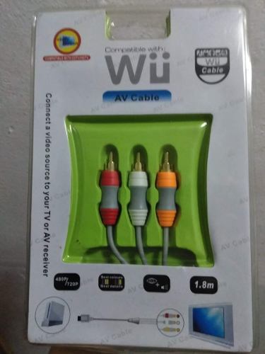 Cable Hd Av Audio Video 3 Rca Para Consola Nintendo Wii