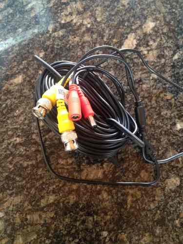 Cable Para Camaras De Video Bnc Y Plug Cctv De 18 Mts