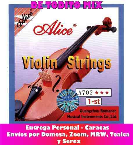 Cuerda Violin Mi 1era Individual Alice 1/4 1/2 3/4 Y 4/4