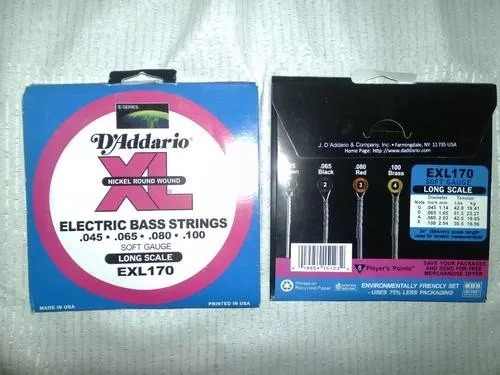 Cuerdas D Addario Para Bajo 4 Cuerdas Exl