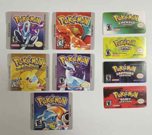 Etiquetas De Gameboy Color Advance Pokemon Blue, Red, N64