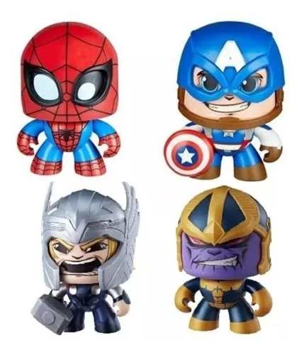 Figuras Avengers End Game Ironman, Hulk, Thanos Mighty Muggs