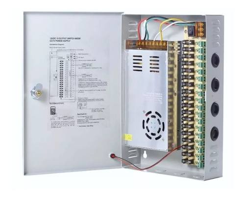 Fuente De Poder Centralizada 9ch 12v 15amp 15a 9 Canales