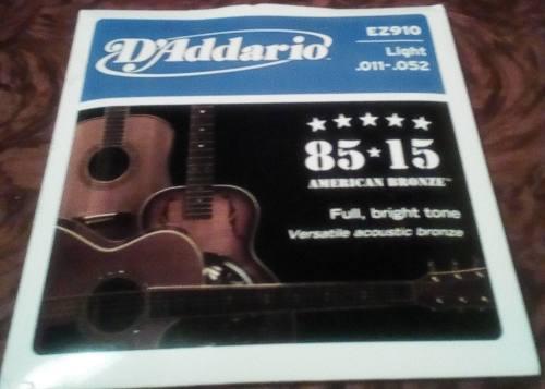 Juego Cuerdas Guitarra Electroacustica Daddario 011-052