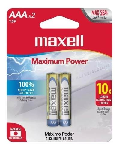 Pilas Batería Aaa Maxell Super Alcalina Blisters De 2
