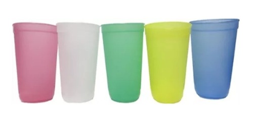 72 Vasos Licorero Plastico Colores Variados 16 Onz