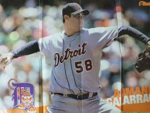 Afiche Baseball De Armando Galarraga Tigres Detroid Y Futbol