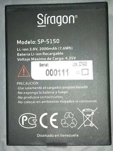 Batería Pila Síragon Sp5150 2000mah Nueva Sellada