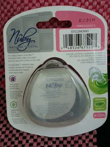 Chupón Orthodontic Nuby Natural Touch Con Estuche Protector