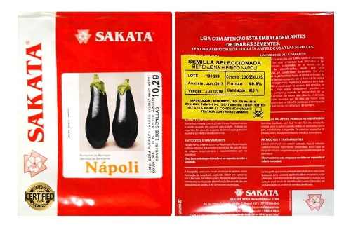 Semillas Certificadas De Berenjena Napoli Sakata 10.2 Gramo