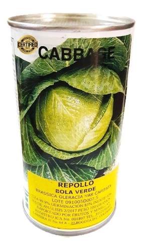 Semillas Certificadas De Repollo Bola Verde 100 G