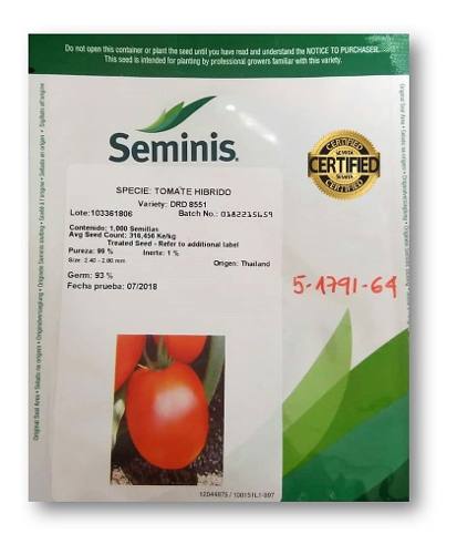 Semillas De Tomate Seminis Codigo  Semillas