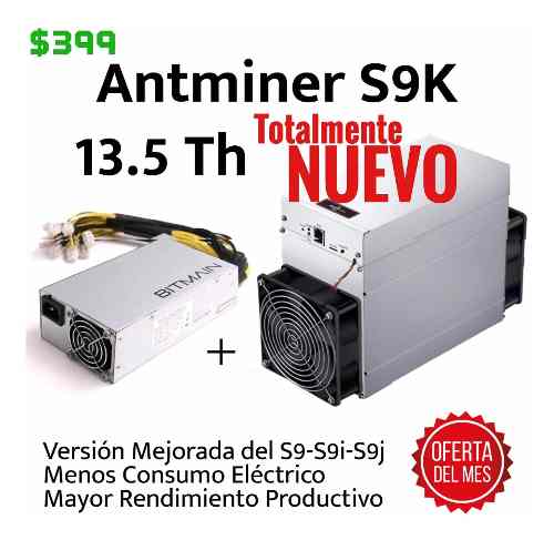 Antminer S9k 13.5th Incluye Fuente De Poder Versión