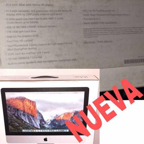 Apple iMac Intel Core I5 21.5 Retina 4k Mac New Computadora