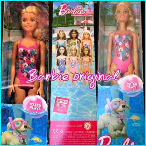 Barbie Playera Piscina Original Mattel