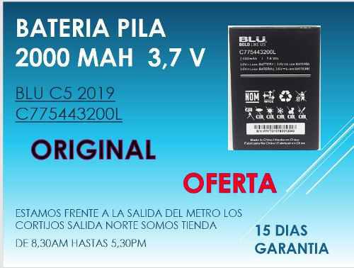 Bateria Pila Blu C5 2019 C775443200l Original Oferta