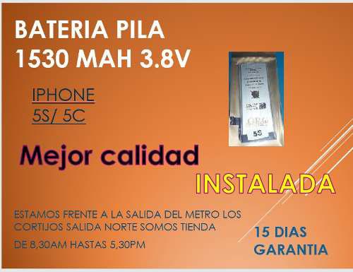 Bateria Pila iPhone 5s /5c 1560man 4.3v Con Instalacion