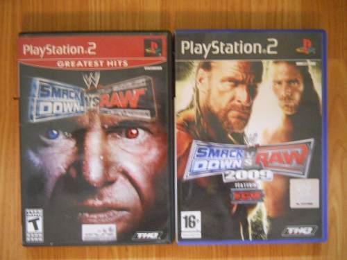 Combo 2 Juegos Ps2 Playstation 2 Original Wwe Smackdown Raw