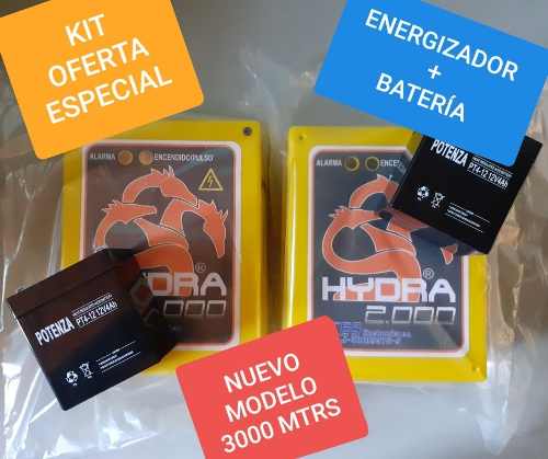 Kit Energizador Cerco Eléctrico Hydra + Batería - Oferta