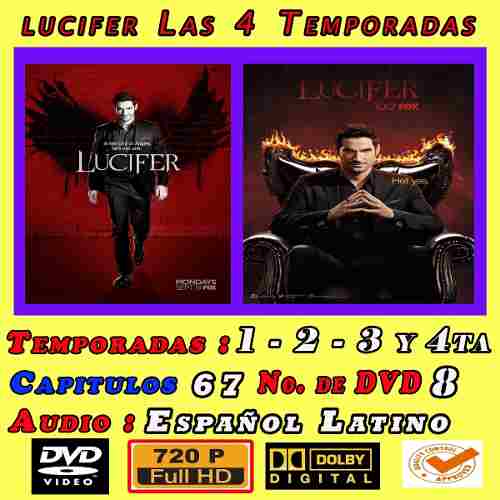 Lucifer Temporadas 1,2,3 Y 4ta En Hd 720p Dual Latino