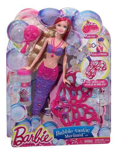 Muñeca Barbie Sirena Burbujas Juguete Mattel