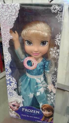 Muñecas Frozen Elsa Ana37 Cms Con Luz Y Música 45 Verdes