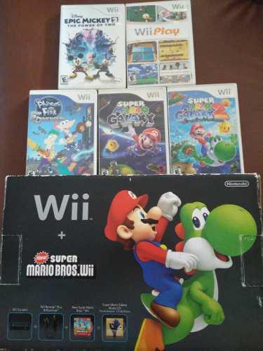 Nintendo Wii Con 5 Juegos