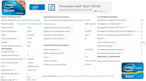 Procesador Intel® Xeon® Eghz /8m/ 5.86 J018a110