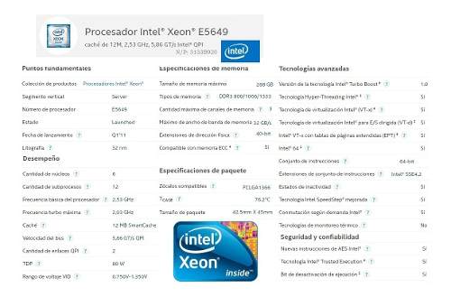 Procesador Intel® Xeon® Eghz, Nro. b920