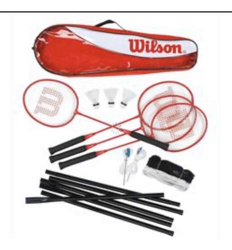 Set Completo Raquetas Malla Pelotas Y Bádminton Kt69 Oferta