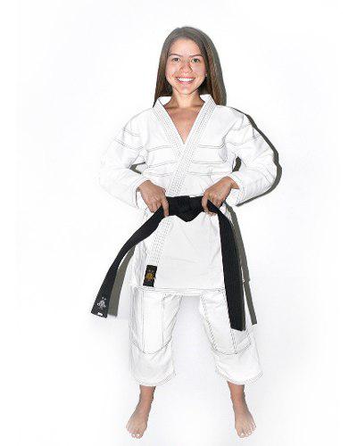 Uniforme De Judo Blanco Semi-pesado Ó 10 Onzas