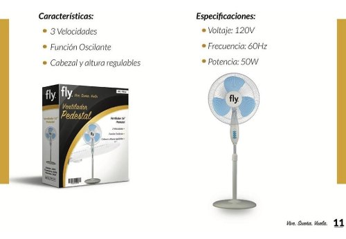 Ventilador De Pedestal Marca Fly Nuevo Entrega Gratis