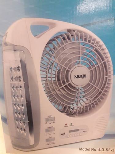 Ventilador Nexo 8 C/ Linterna Led /radio /usb/ Bateriasolar