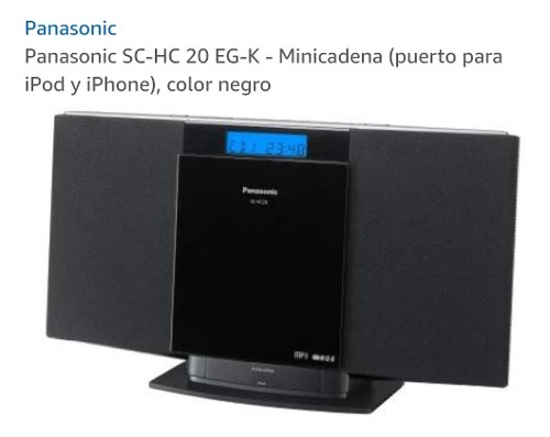 Corneta Panasonic Equipo De Música Portátil Cd, iPod, Fm