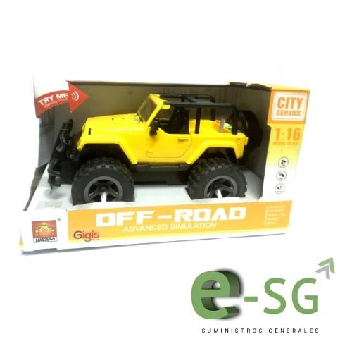 Juguete Carro Jeep Amarillo Luces Sonido Niño