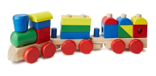 Melissa & Doug Tren Apilable De Tacos De Colores De Madera