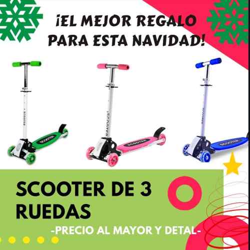 Monopatin Scooter 3 Ruedas De Silicon Para Niños Y Niñas