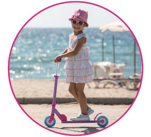 Monopatin Scooter Mad Gear +3 Años Violeta Rosa Original