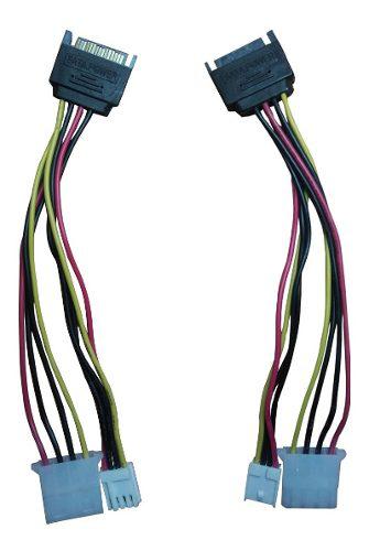 Cable Corriente Sata Macho A Molex Ide Hembra Pc