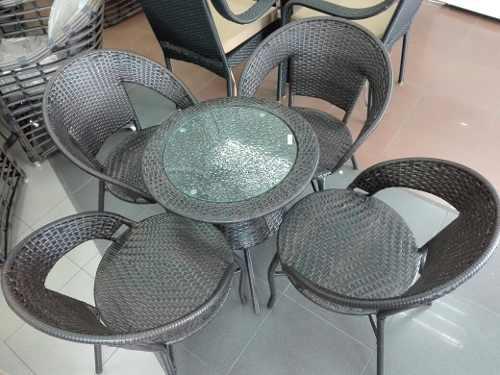 Juego De Mesa Y Sillas Para Jardin Tipo Rattan Tienda F 360v