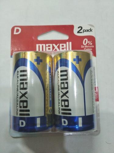 Pilas Tipo D Maxell Alcalina