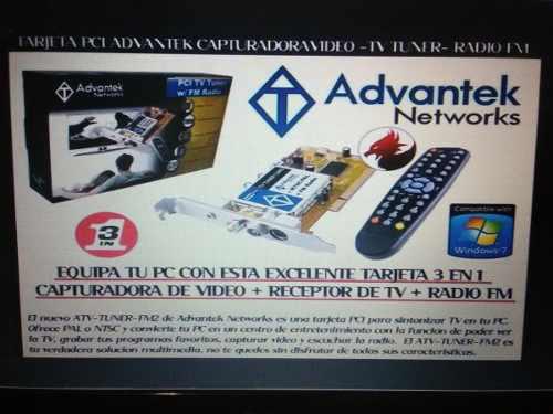 Tarjeta Pci Capturadora De Video 3 En 1 Advantek